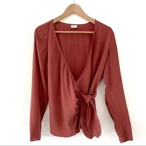 Aritzia Wren Wrap Blouse